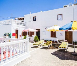 Terrace/patio - Triple Sea View Family Room Close To The Beach (Rhodes)