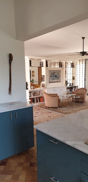 Villa, 3 Bedrooms, Accessible, Smoking | Private kitchen | Microwave, coffee/tea maker, electric kettle, dining tables - Very Chic Private Villa With Garden And Pool (Tameslouht)