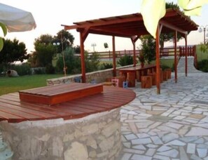 屋外ダイニングエリア