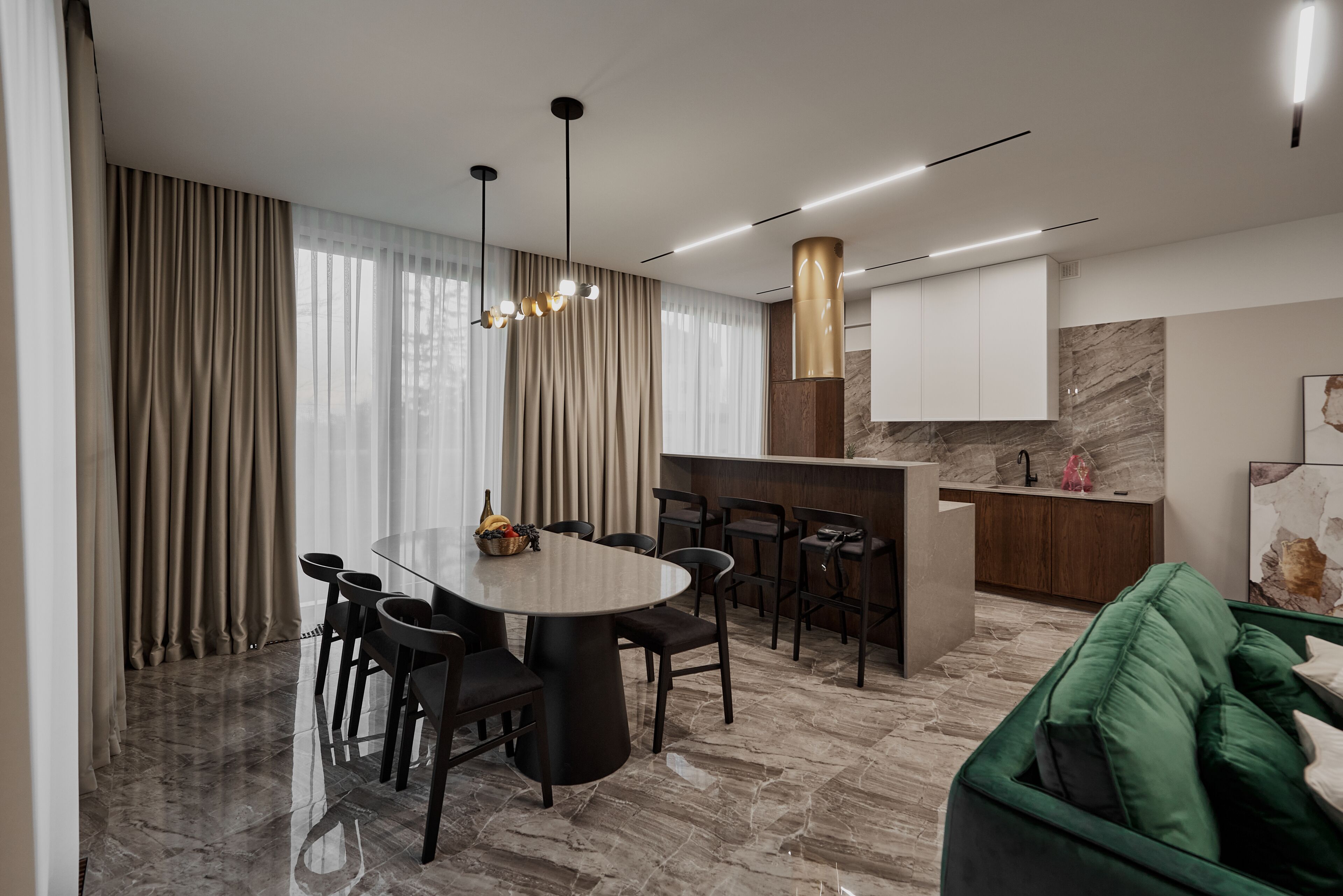 Luxury Apartment, 2 Bedrooms, City View, Executive Level | Living area | 80-inch flat-screen TV with digital channels, TV, streaming services