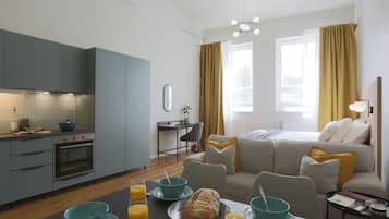 Loft | Private kitchen | Mini-fridge, microwave, oven, stovetop