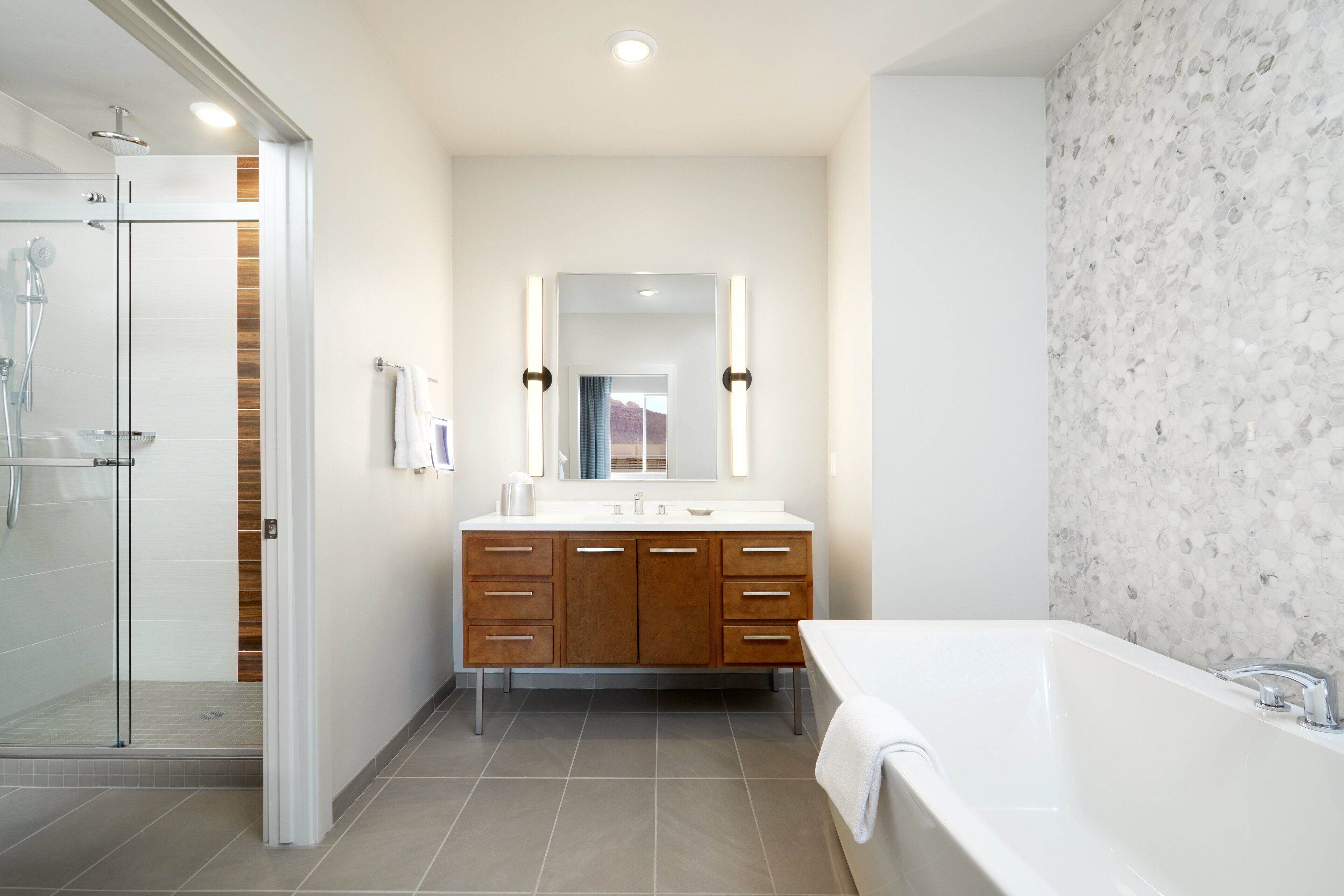 free toiletries, hair dryer, towels