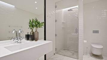 Premium-huoneisto, 2 makuuhuonetta | Kylpyhuone | Suihku, hiustenkuivaaja, pyyhkeet