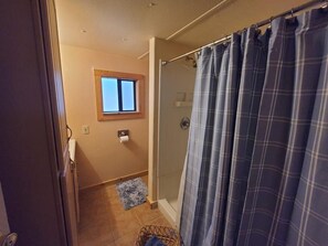 Regadera y papel de baño 