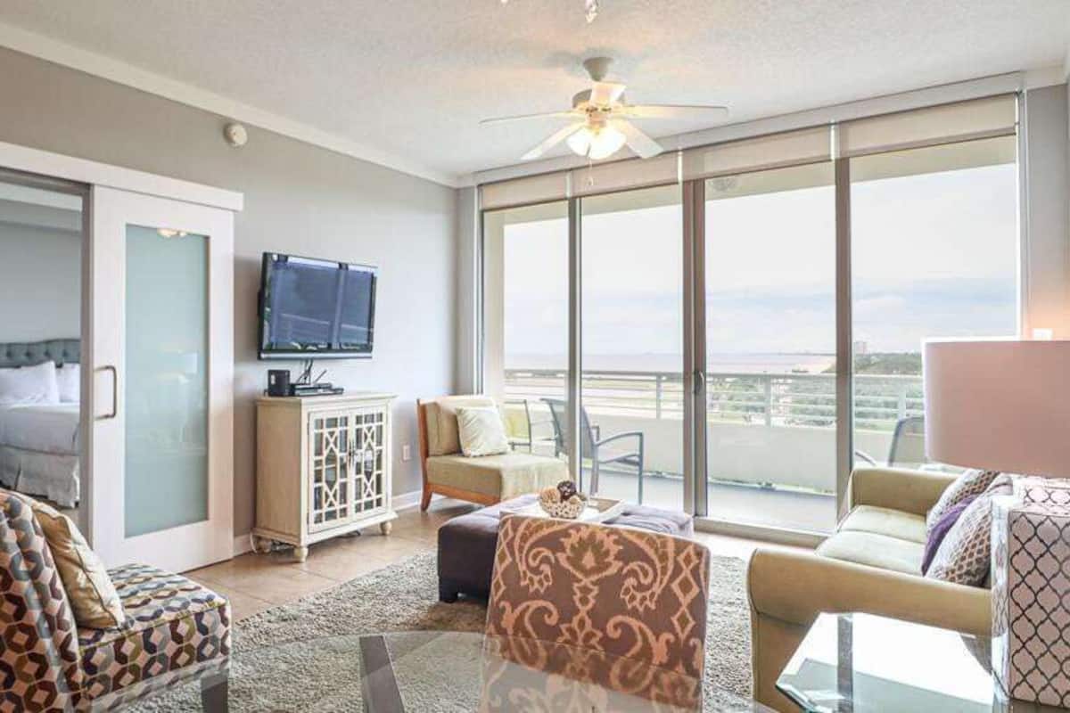 Condo, Multiple Beds, Balcony, Ocean View (Ocean Club Unit 0502) | Living area | 42-inch flat-screen TV with digital channels