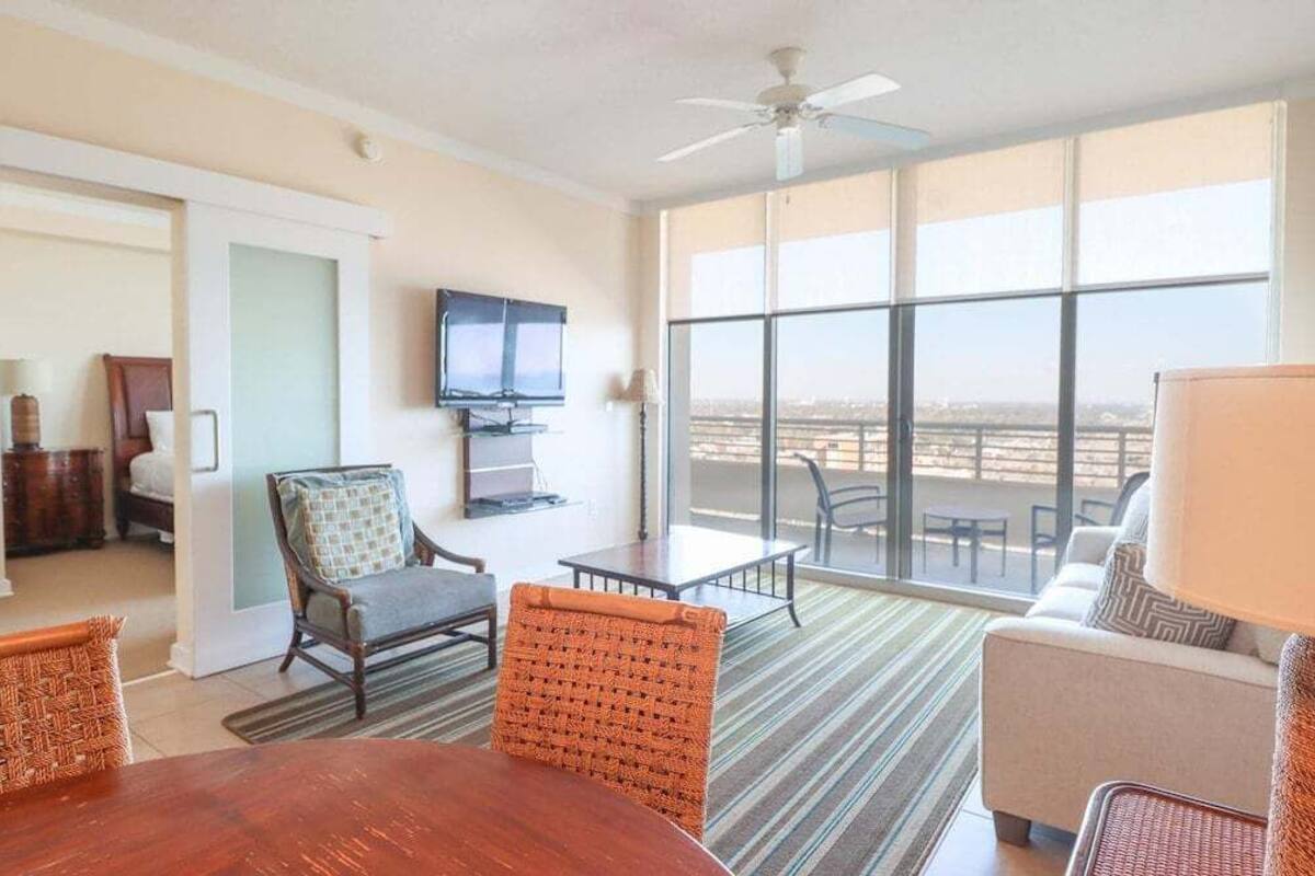 Condo, Multiple Beds, Balcony, Ocean View (Ocean Club Unit 1606) | Living area | 42-inch flat-screen TV with digital channels