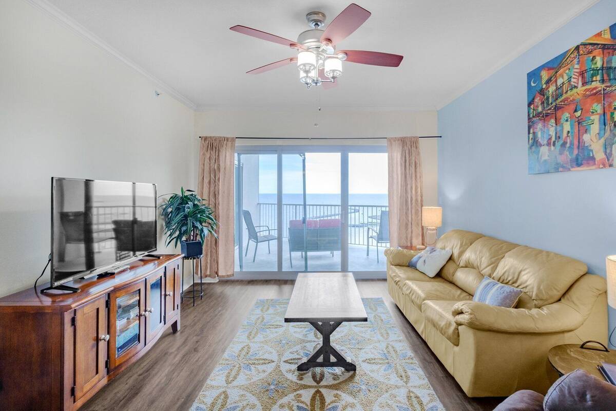 Condo, Multiple Beds, Balcony, Ocean View (Sea Breeze Unit 0807) | Living area | 42-inch flat-screen TV with digital channels