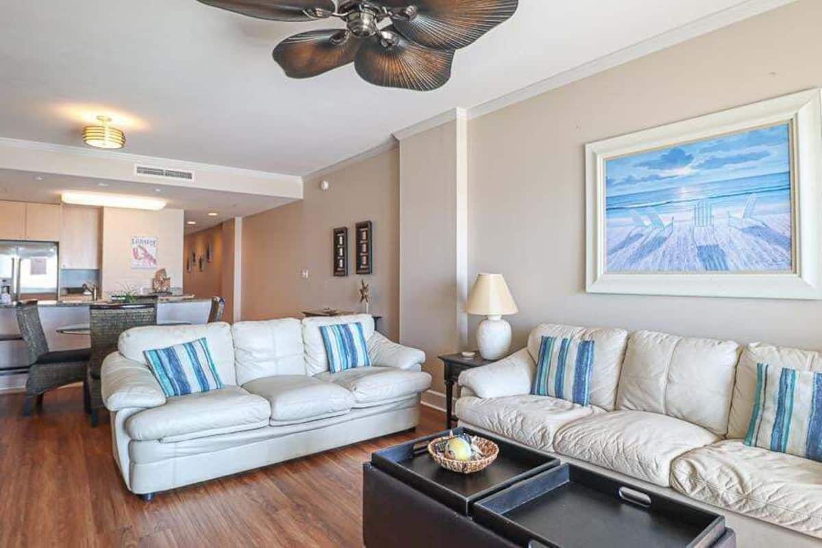 Condo, Multiple Beds, Balcony, Ocean View (Sea Breeze Unit 0305) | Living area | 42-inch flat-screen TV with digital channels