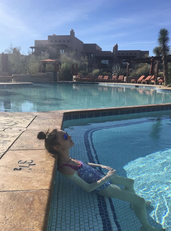 Outdoor pool, a heated pool