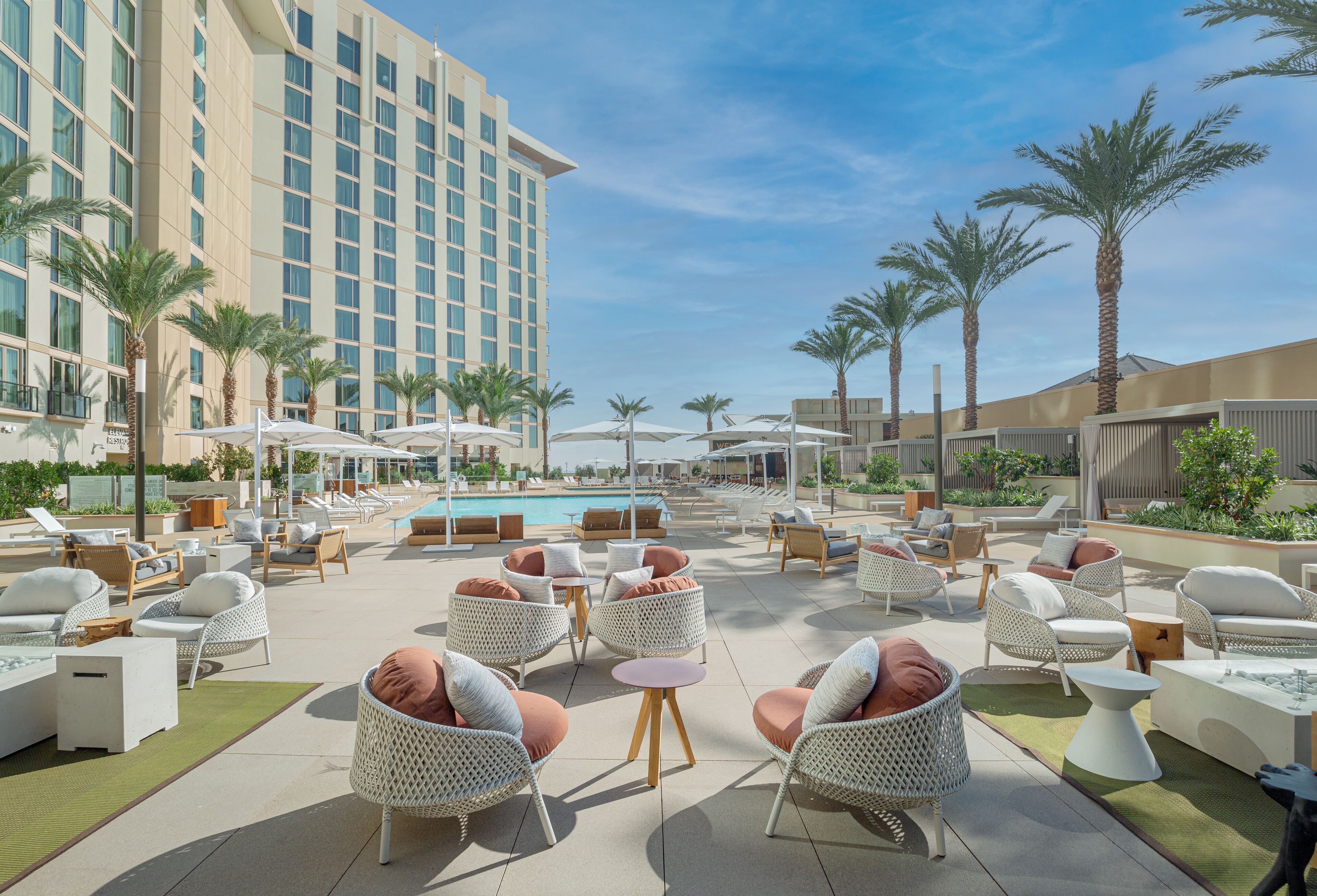 Outdoor pool, open 9:00 AM to 9:00 PM, cabanas (surcharge)