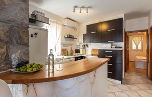 Fridge, oven, stovetop, dishwasher