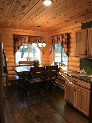 Dining - Log home nestled in tall pines near Norway Lake (Pine River)