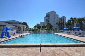 Outdoor pool, a heated pool