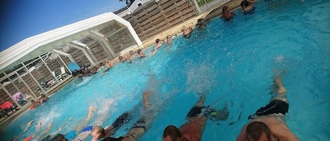 Indoor pool, outdoor pool