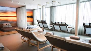 Sauna, steam room, massages