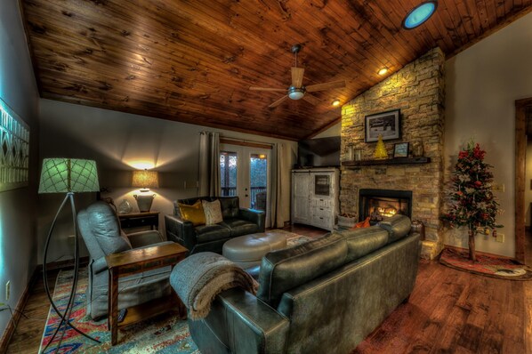 Chalet rustique, 2 chambres | Salle de séjour