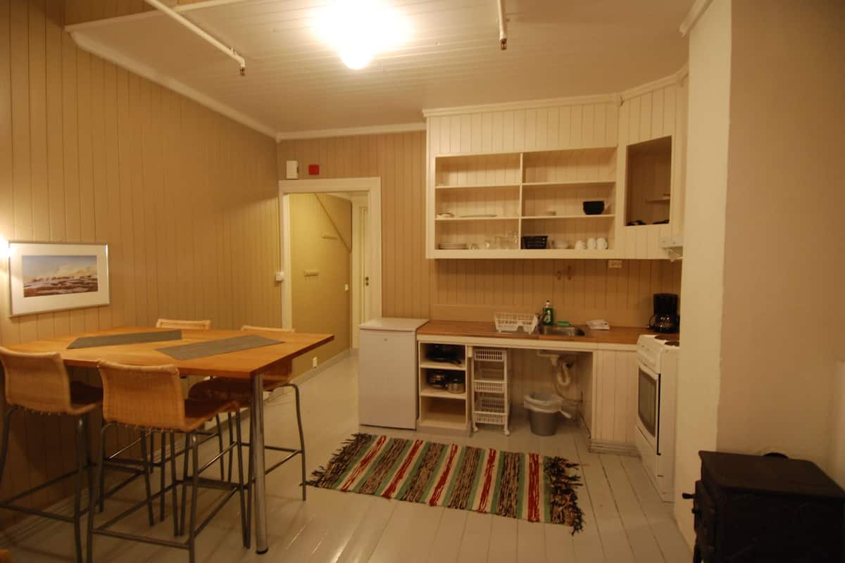 Studio, 1 Queen Bed | Private kitchen | Coffee/tea maker, mini-fridge, oven, stovetop