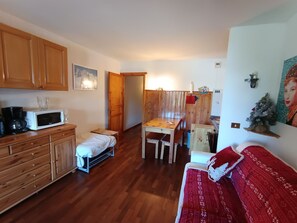 TV - Studio for 4 with terrace, garden and parking (Montgenèvre)