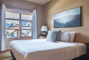 2 bedrooms, desk, iron/ironing board, travel cot