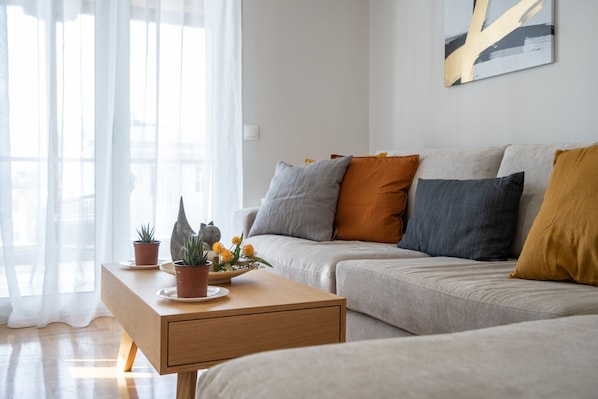 Deluxe Apartment | Living area | TV