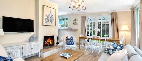 TV, fireplace, Netflix, streaming services