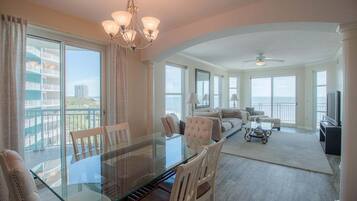 Condo, Multiple Beds, Ocean View (Legacy Tower II Unit 0701 Deluxe) | Living area | 42-inch flat-screen TV with digital channels