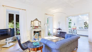 Télévision, cheminée