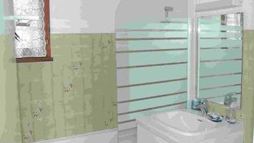 Ducha y bañera combinadas y secador de pelo