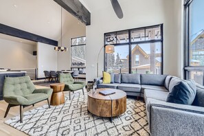 TV, fireplace, offices - Golden Foxes | Peak 8 Location! | Hot Tub! (Breckenridge)