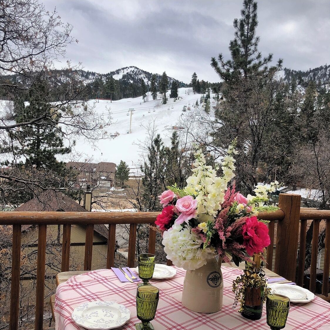 Charming log cabin close to slopes, amazing views from your own private hot tub!