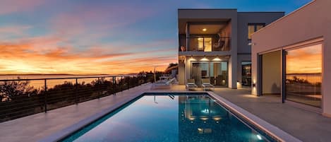 A heated pool