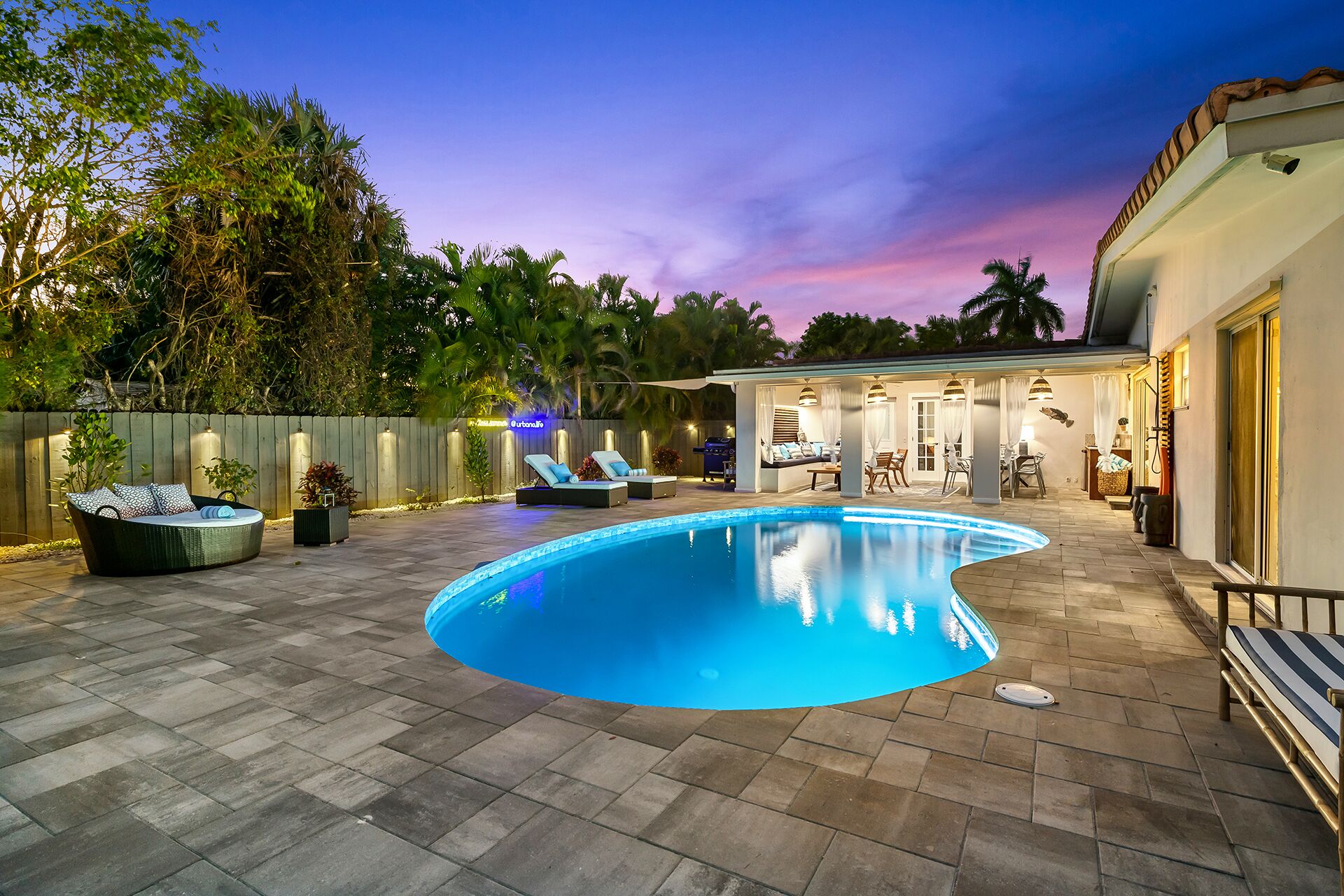Una piscina riscaldata