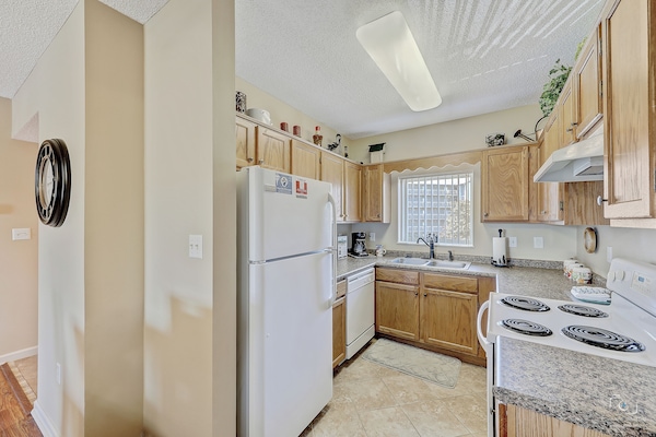 Condo (#233 - No Pets) | Private kitchen | Fridge, microwave, oven, stovetop
