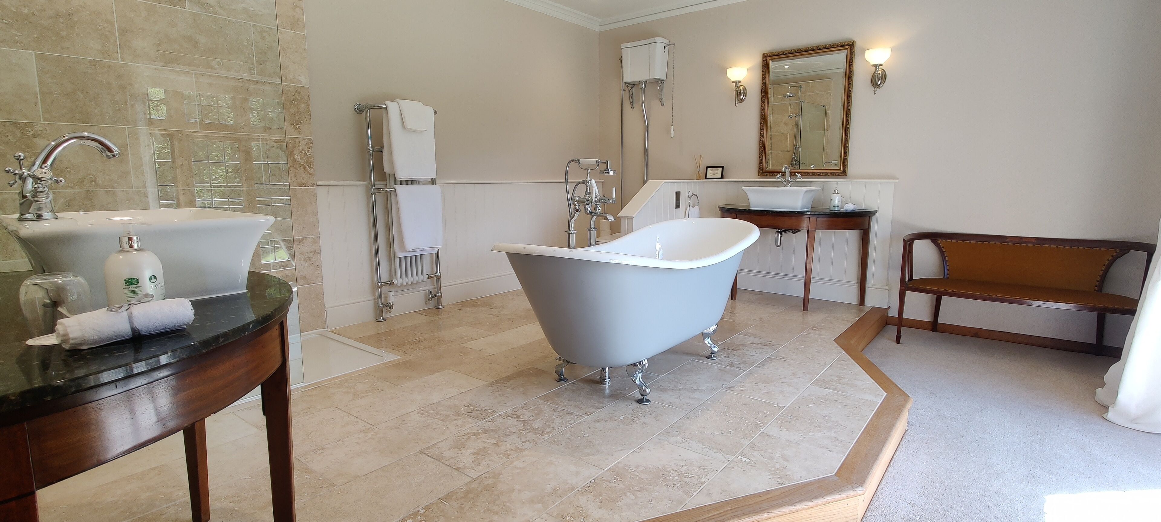 Chambre Double Signature, salle de bains attenante, vue mer (Heddon) | Salle de bain