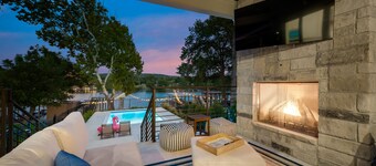 Luxury Lake House w/2 story dock, boat lift, & private heated pool!