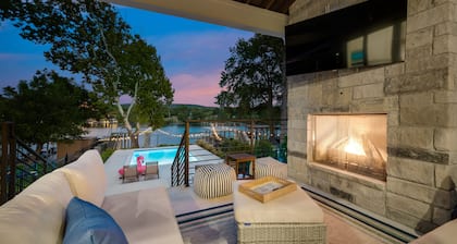 Luxury Lake House w/2 story dock, boat lift, & private heated pool!