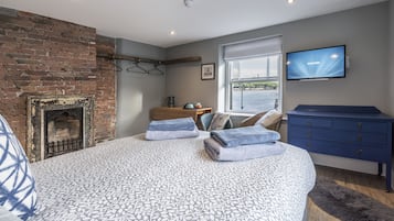 Deluxe-Doppelzimmer, mit Bad, Meerblick | 1 Schlafzimmer