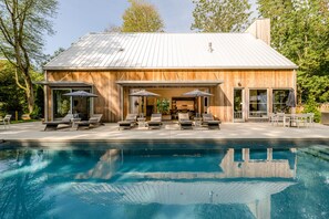 A heated pool - Luxurious Union Pier Home w/ Private Heated Pool, Hot Tub, and Sauna! (Union Pier)