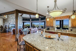 Fridge, microwave, oven, stovetop - BIGGEST BEST MANSION In NE Scottsdale Area- VIEWS, Infinity Pool, MOVIE THEATER! (Fountain Hills)