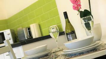 Comfort-Apartment, eigenes Bad | Restaurant