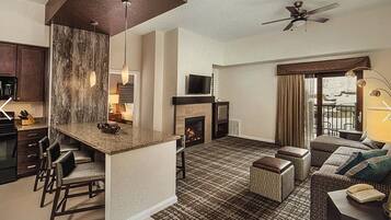 TV, fireplace, DVD player