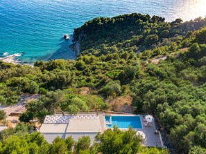 Luxury Villa, Ensuite, Sea View (Luxury Villa Ethra) | Floor plan - Ocean View - Luxury Villa Ethra (Corfu)