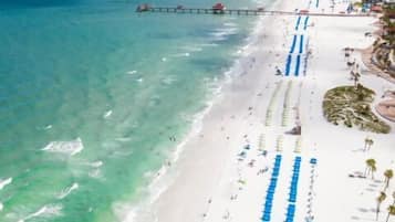 Sun-loungers, beach towels