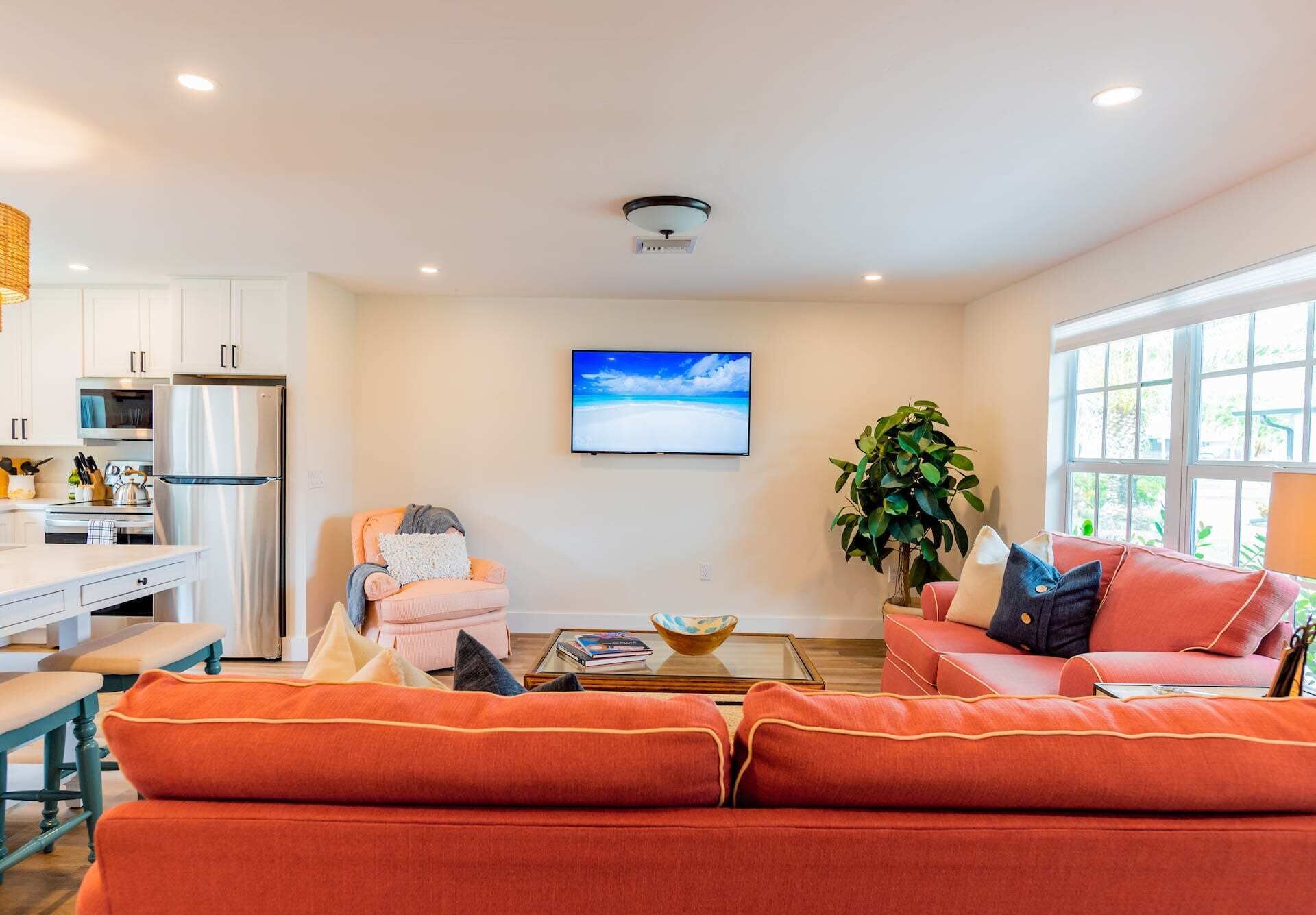 Flat-screen TV, offices