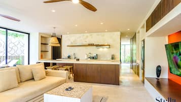 Exclusive Condo, 2 Bedrooms, Private Pool, Ground Floor | Living area | 32-inch TV with digital channels