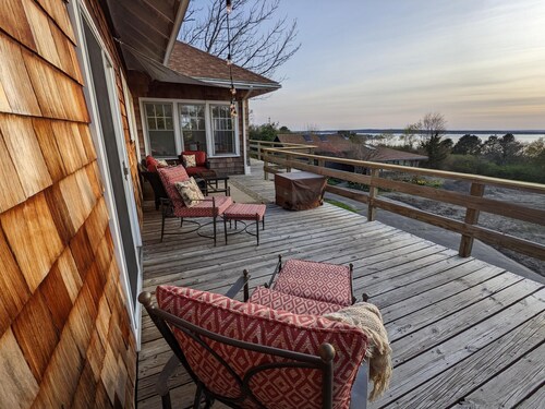 Enjoy elegant comfort with breathtaking water views on grand property