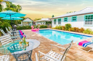 Outdoor pool, a heated pool