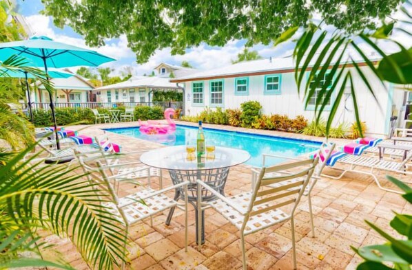 Outdoor pool, a heated pool
