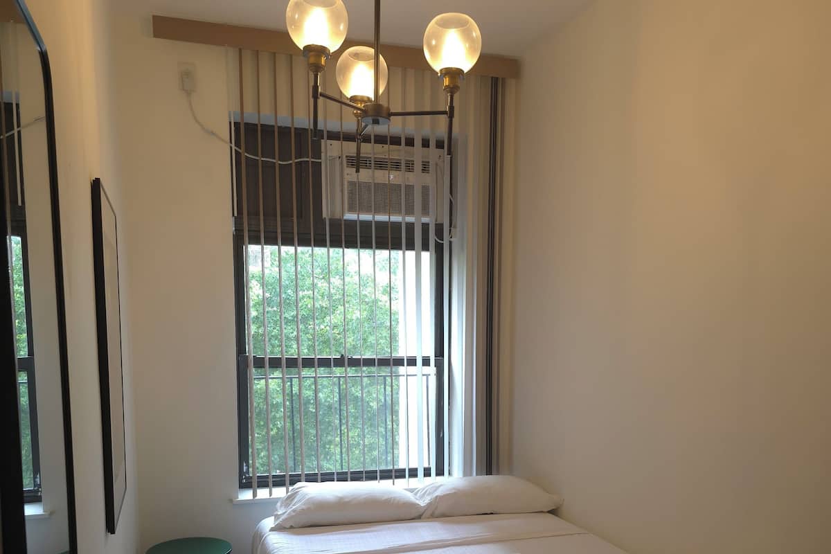 Blackout curtains, soundproofing, iron/ironing board (on request)