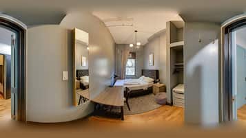 City Double Room (Shared Bathroom) | Individually furnished, blackout drapes, soundproofing